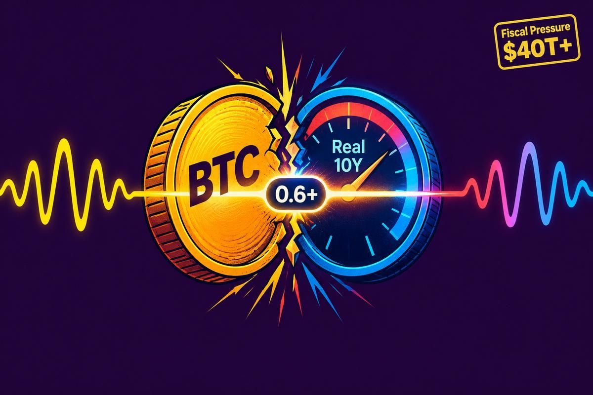 Bitcoin’s US Treasury correlation with real yields hits a record above 0.6