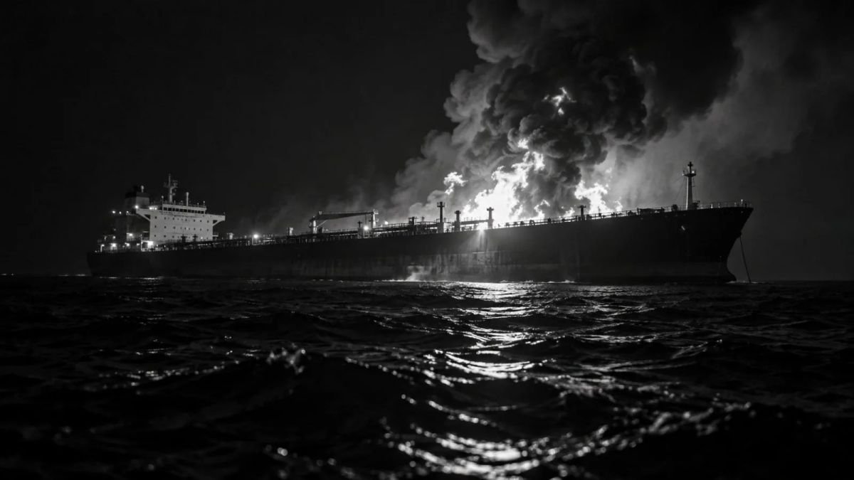 Iranian Navy Says Tanker Caught Fire East of Strait of Hormuz
