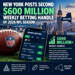 New York Posts Second $600 Million Weekly Betting Handle of 2026