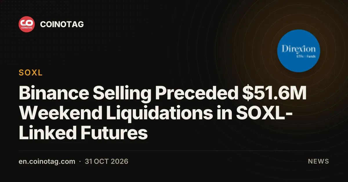 Binance Selling Preceded $51.6M Weekend Liquidations in SOXL-Linked Futures