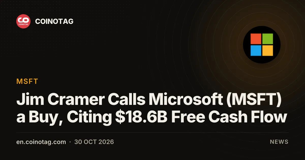 Jim Cramer Calls Microsoft (MSFT) a Buy, Citing $18.6B Free Cash Flow