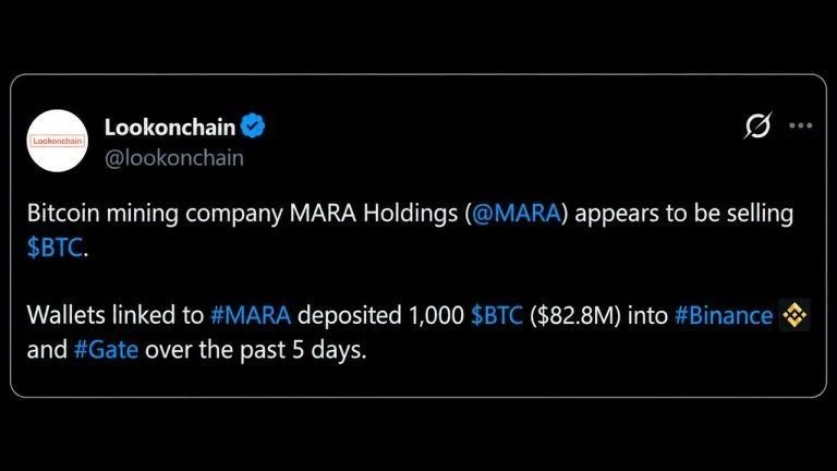MARA Ships $83 Million in Bitcoin to Exchanges as Its Stock Sinks 45%