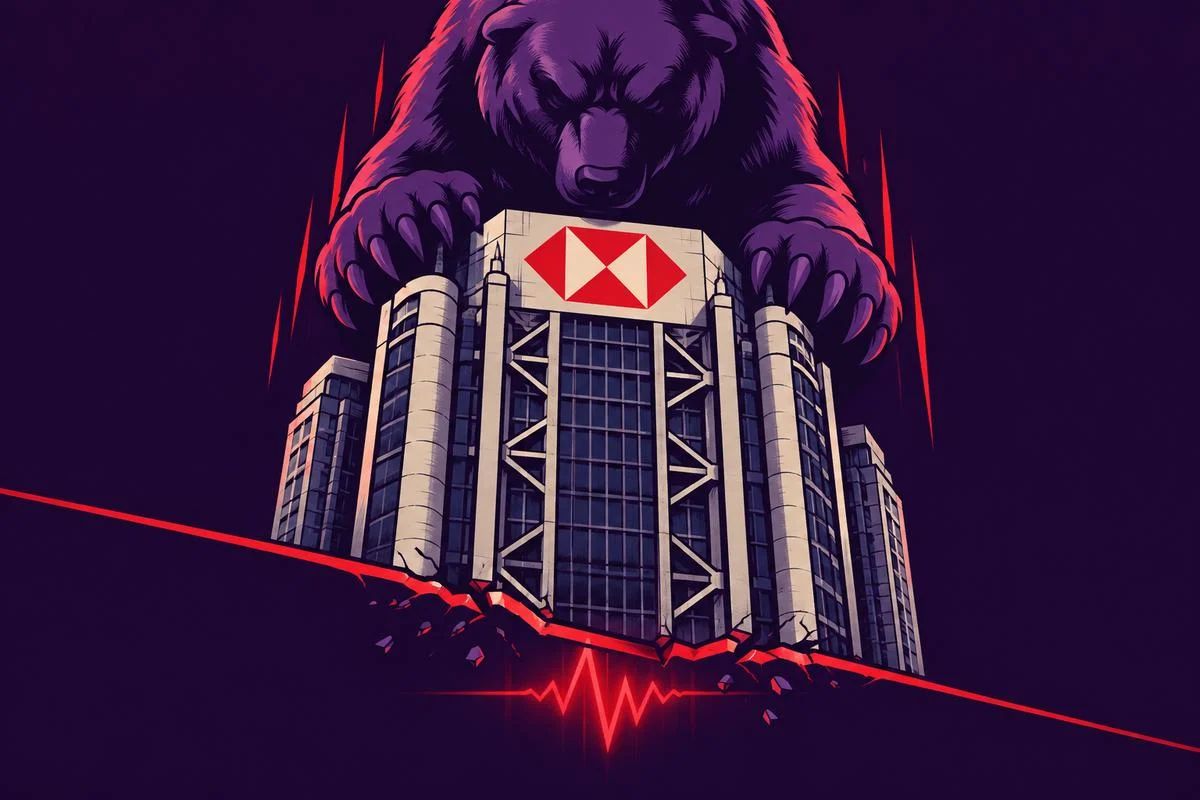 HSBC stock trades at $86.02 with oversold RSI against bearish chart signals