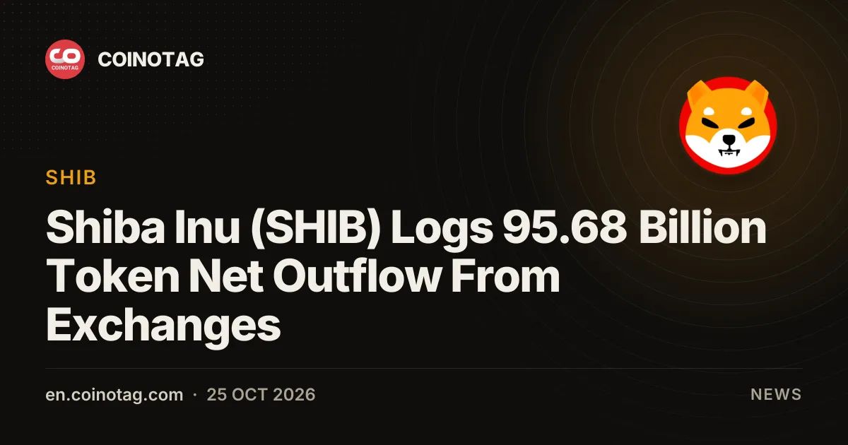 Shiba Inu (SHIB) Logs 95.68 Billion Token Net Outflow From Exchanges