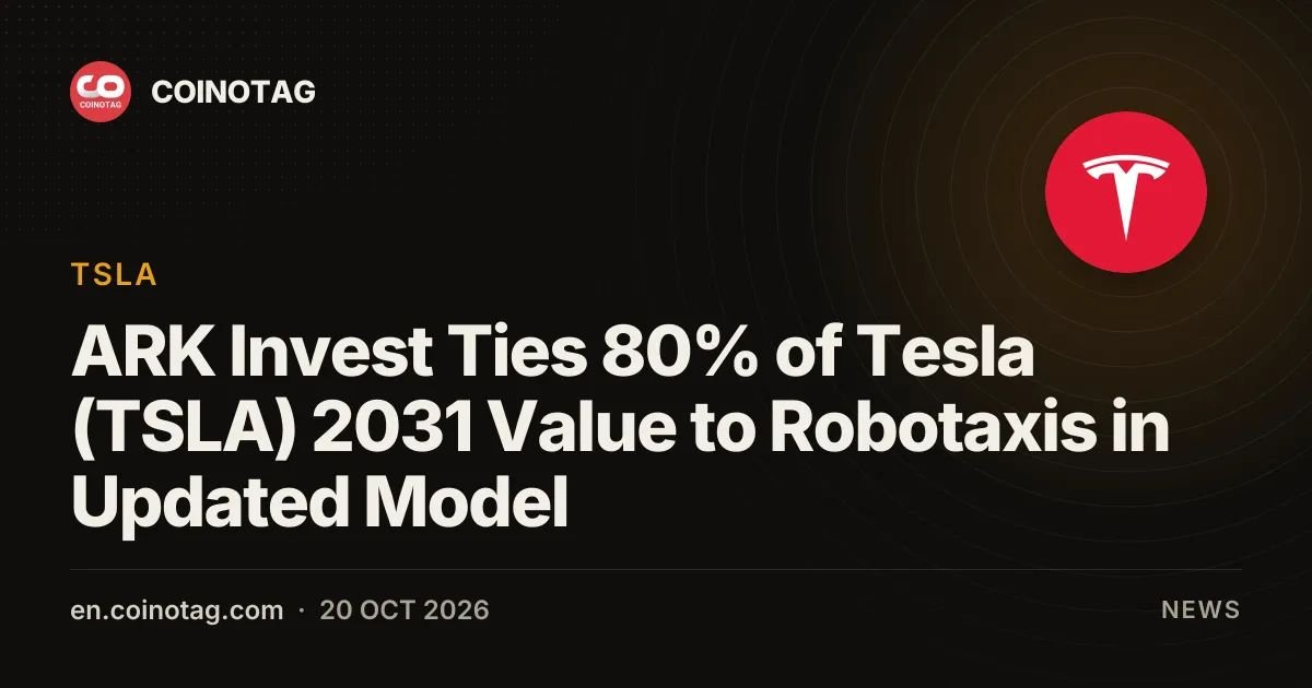ARK Invest Ties 80% of Tesla (TSLA) 2031 Value to Robotaxis in Updated Model