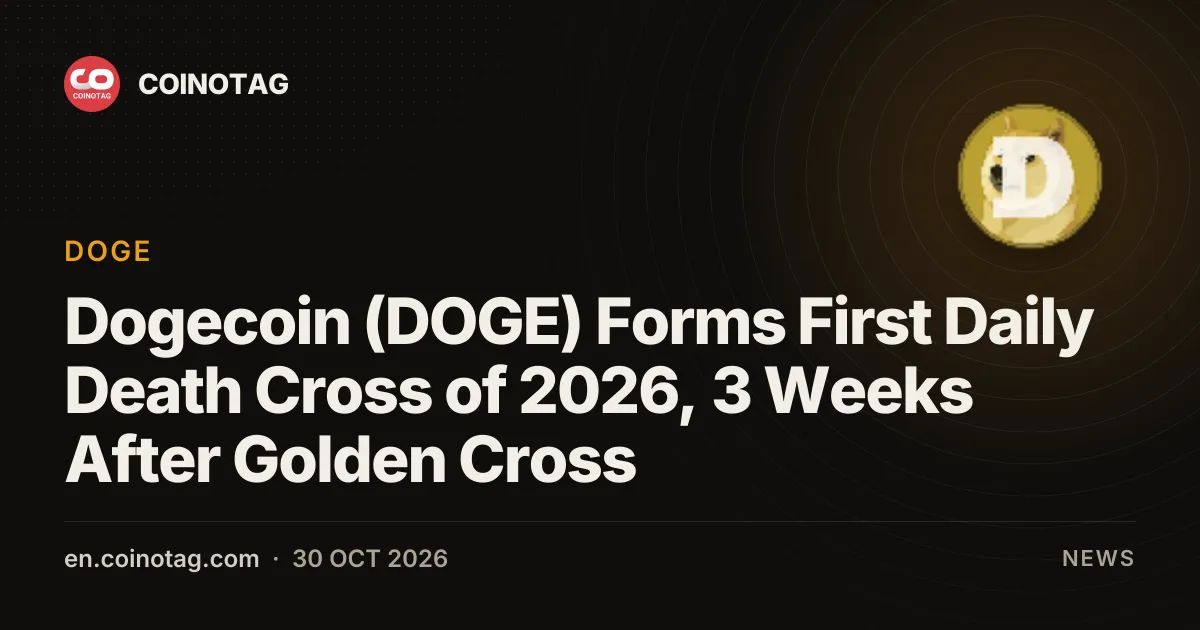 Dogecoin (DOGE) Forms First Daily Death Cross of 2026, 3 Weeks After Golden Cross