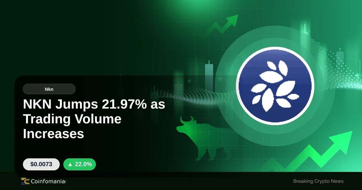 NKN Jumps 21.97% as Trading Volume Increases
