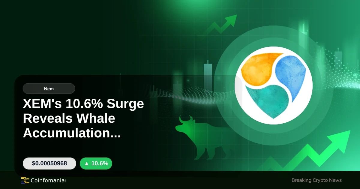 XEM’s 10.6% Surge Reveals Whale Accumulation Patterns