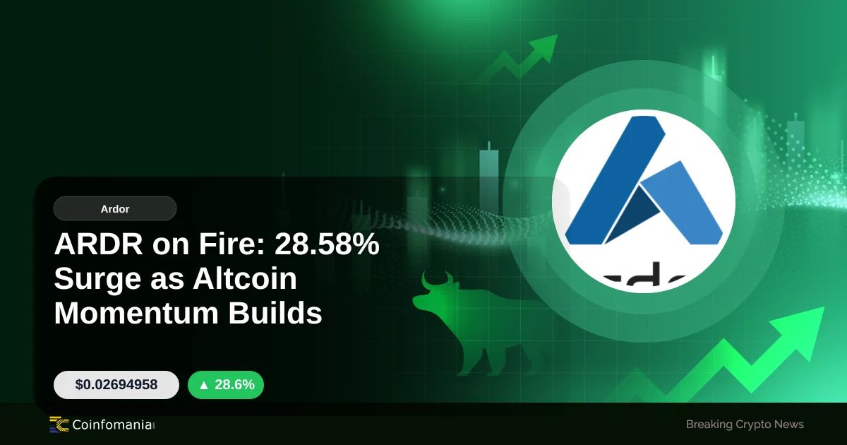 ARDR on Fire: 28.58% Surge as Altcoin Momentum Builds