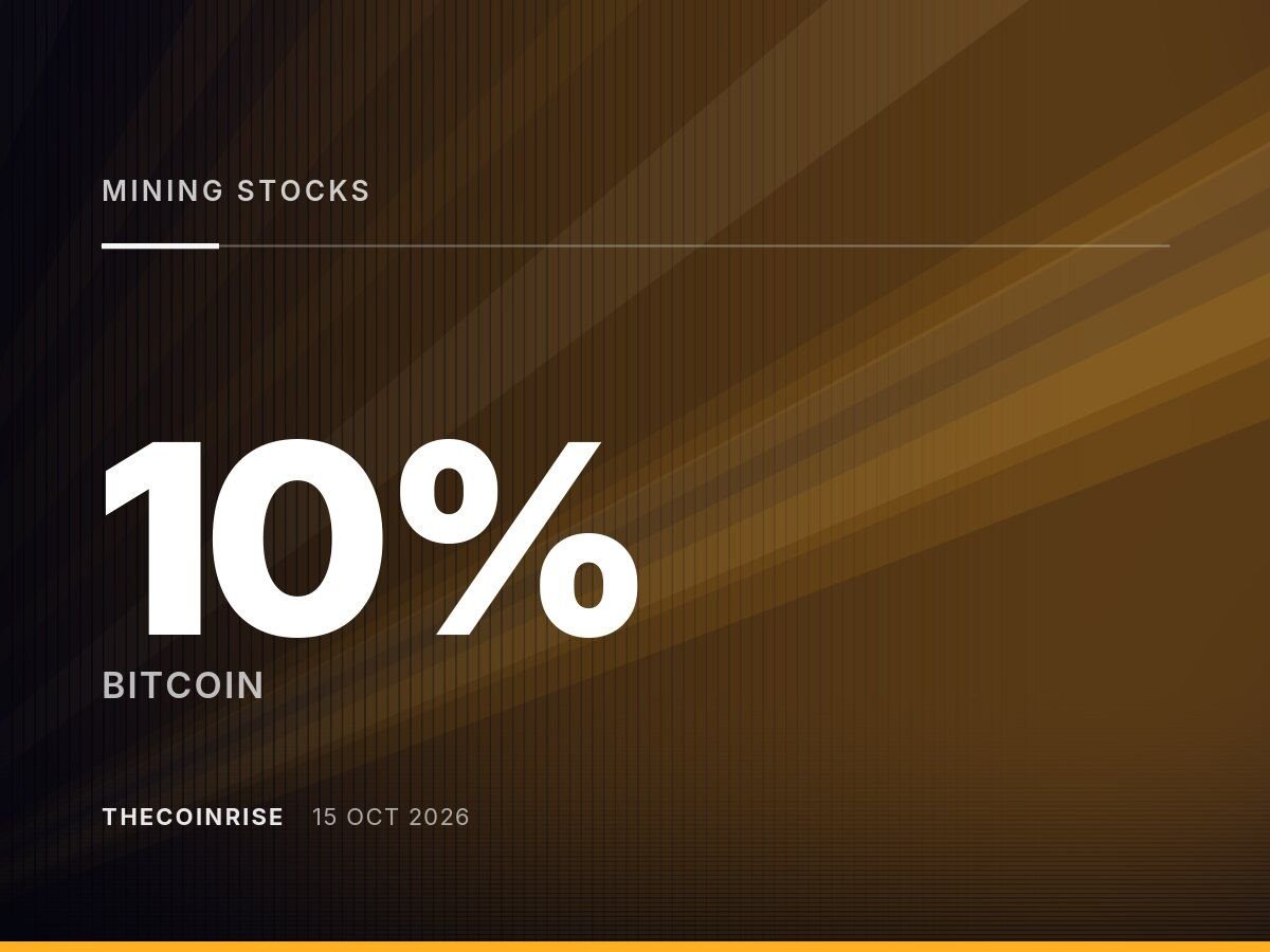 Bitcoin Mining Stocks Drop Over 10% Amid Broader AI Debt Concerns