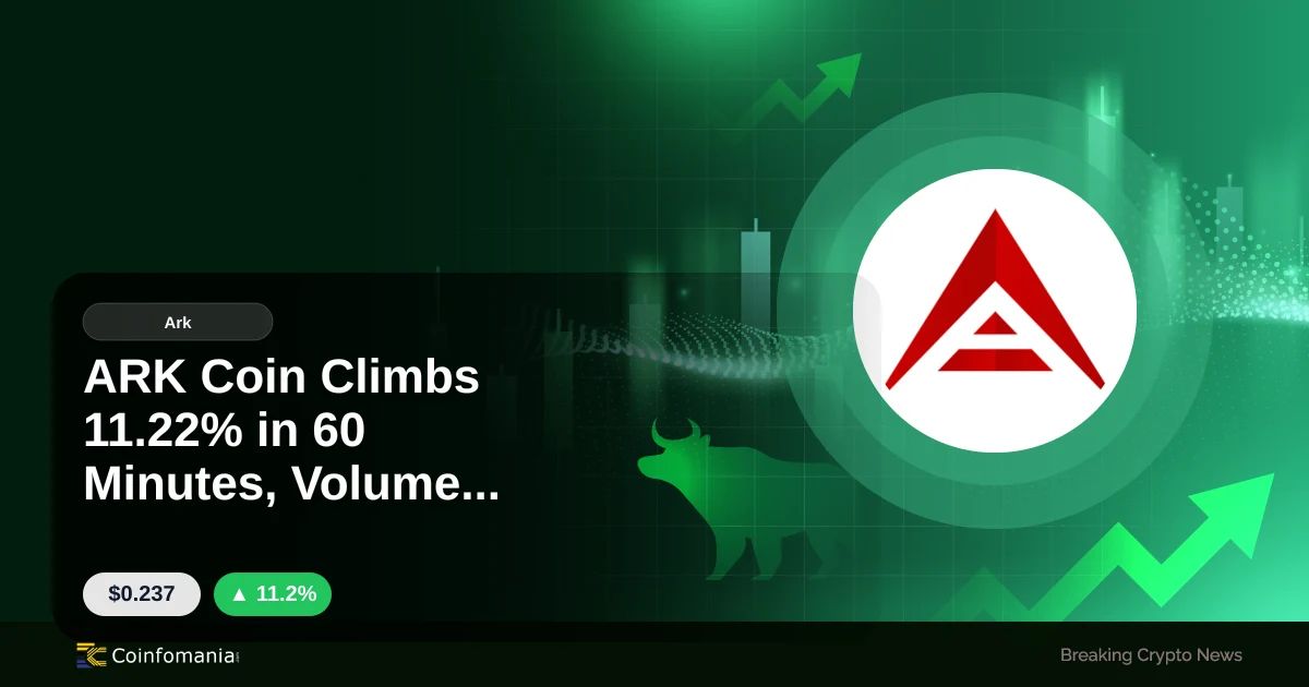 ARK Coin Climbs 11.22% in 60 Minutes, Volume Surges