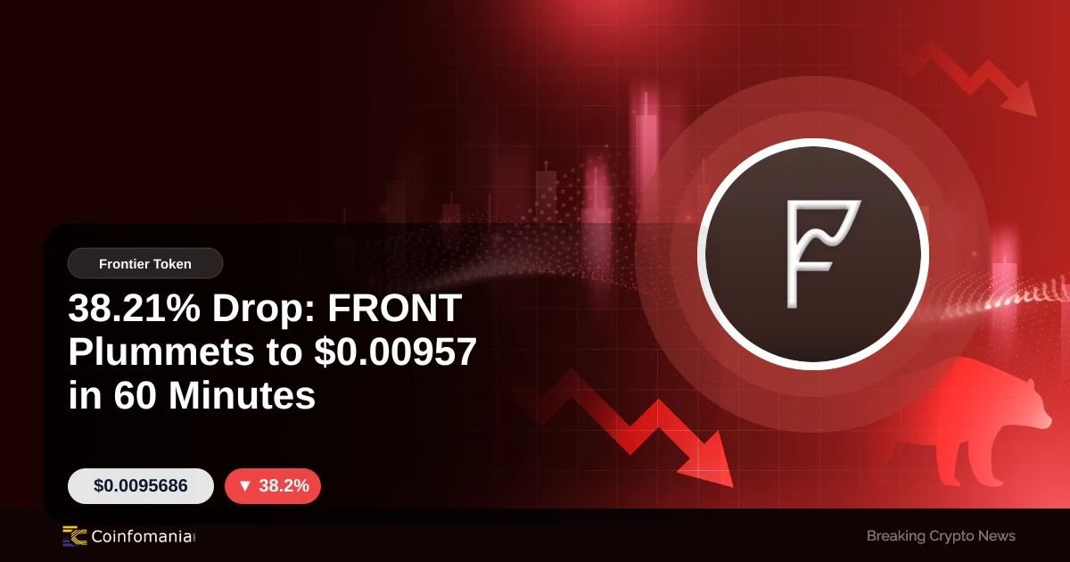 38.21% Drop: FRONT Plummets to $0.00957 in 60 Minutes