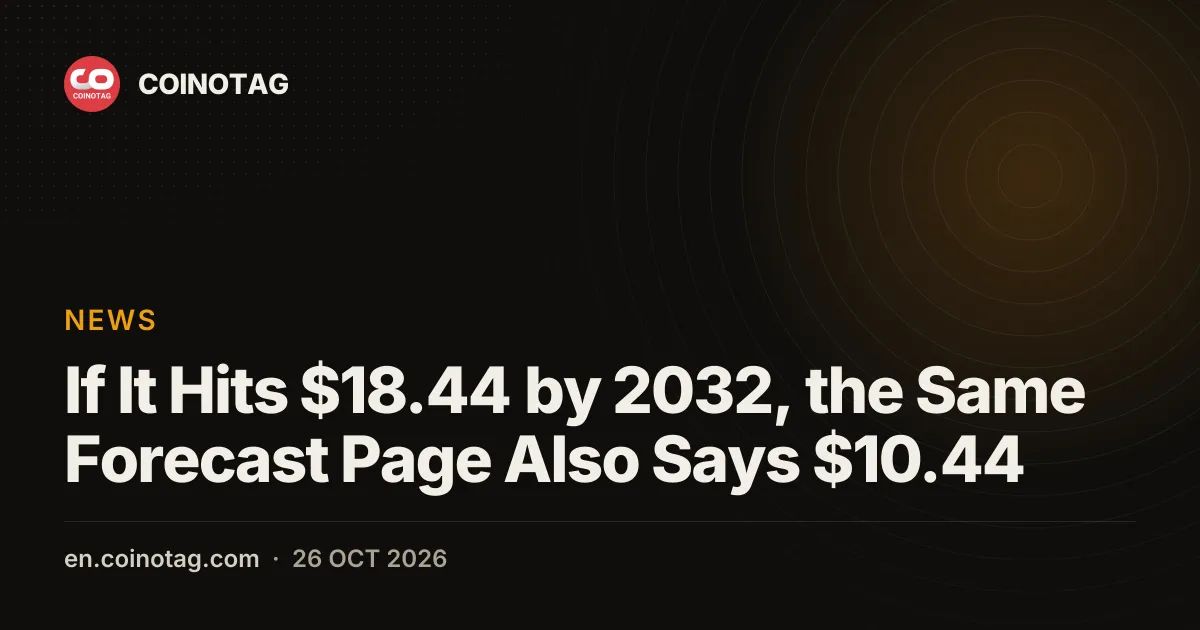 If It Hits $18.44 by 2032, the Same Forecast Page Also Says $10.44