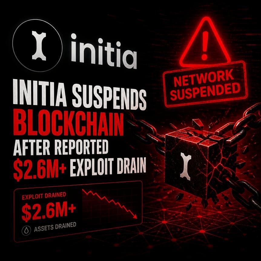 Initia Suspends Blockchain After Reported $2.6M+ Exploit Drain