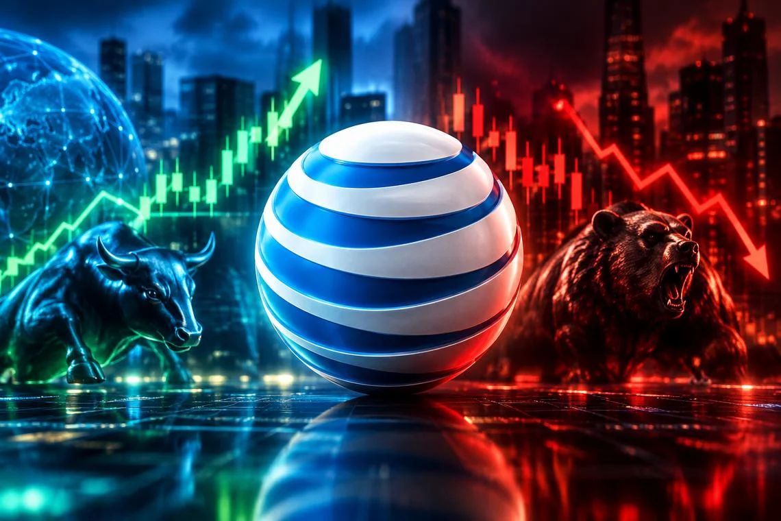 AT&T stock rises 0.57% but stays below all three daily averages