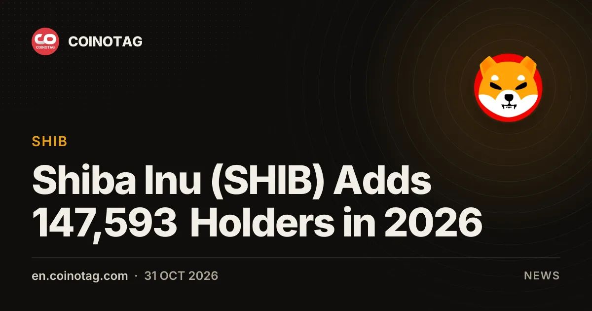 Shiba Inu (SHIB) Adds 147,593 Holders in 2026