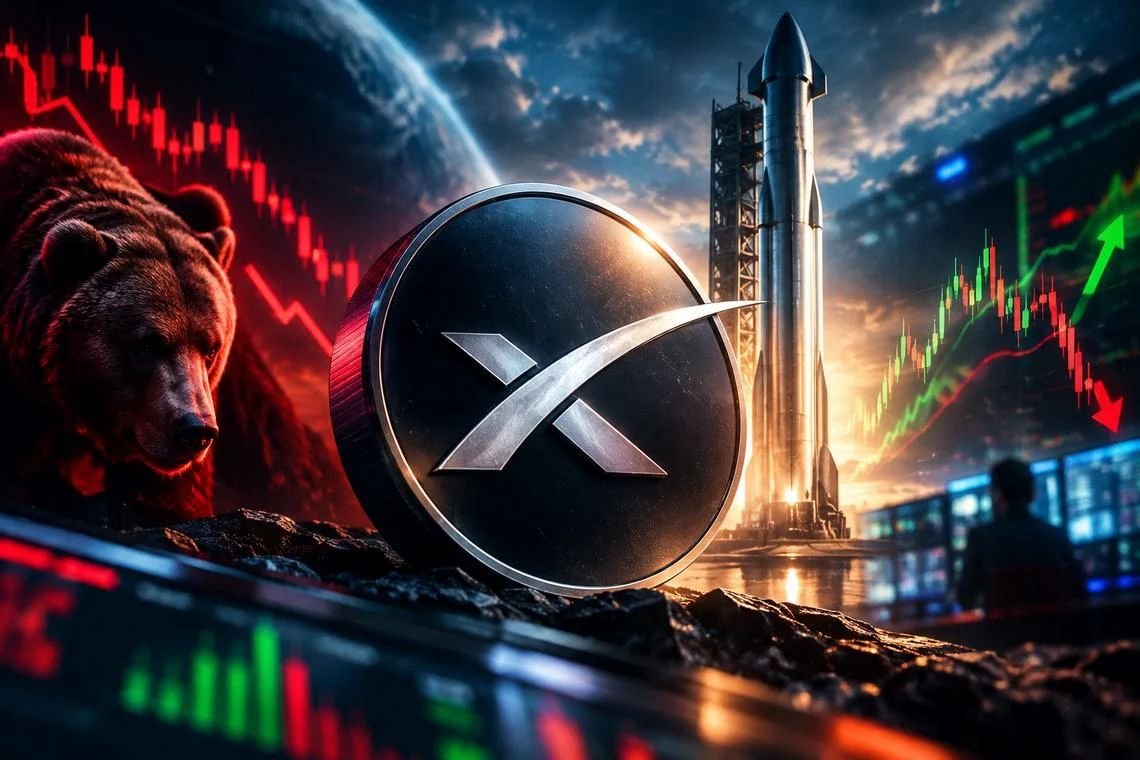 SpaceX stock trades at $146.99, down 1.1%, with daily signals bearish