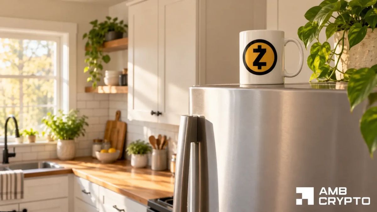 Zcash falls 7.34% as its rebound stalls—Can $1,200 hold?