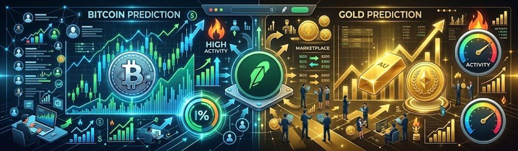 Robinhood Reports Surge In Bitcoin And Gold Prediction Market Trading Activity
