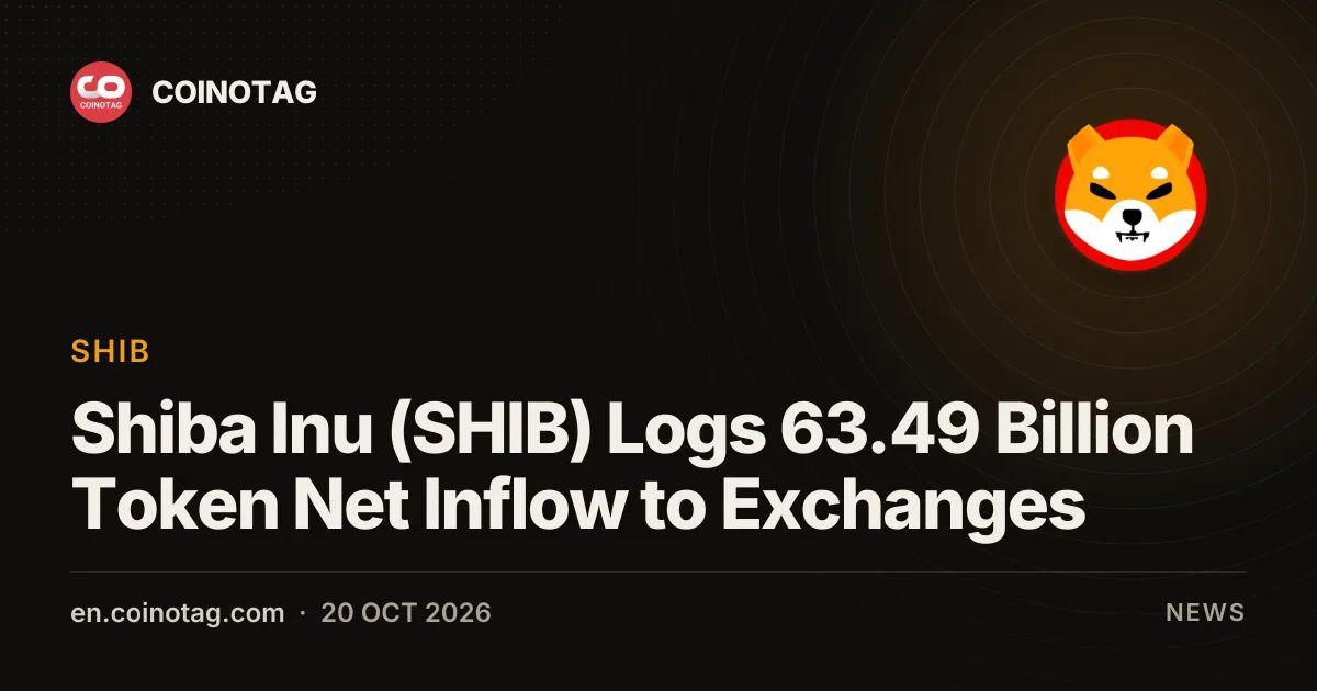 Shiba Inu (SHIB) Logs 63.49 Billion Token Net Inflow to Exchanges