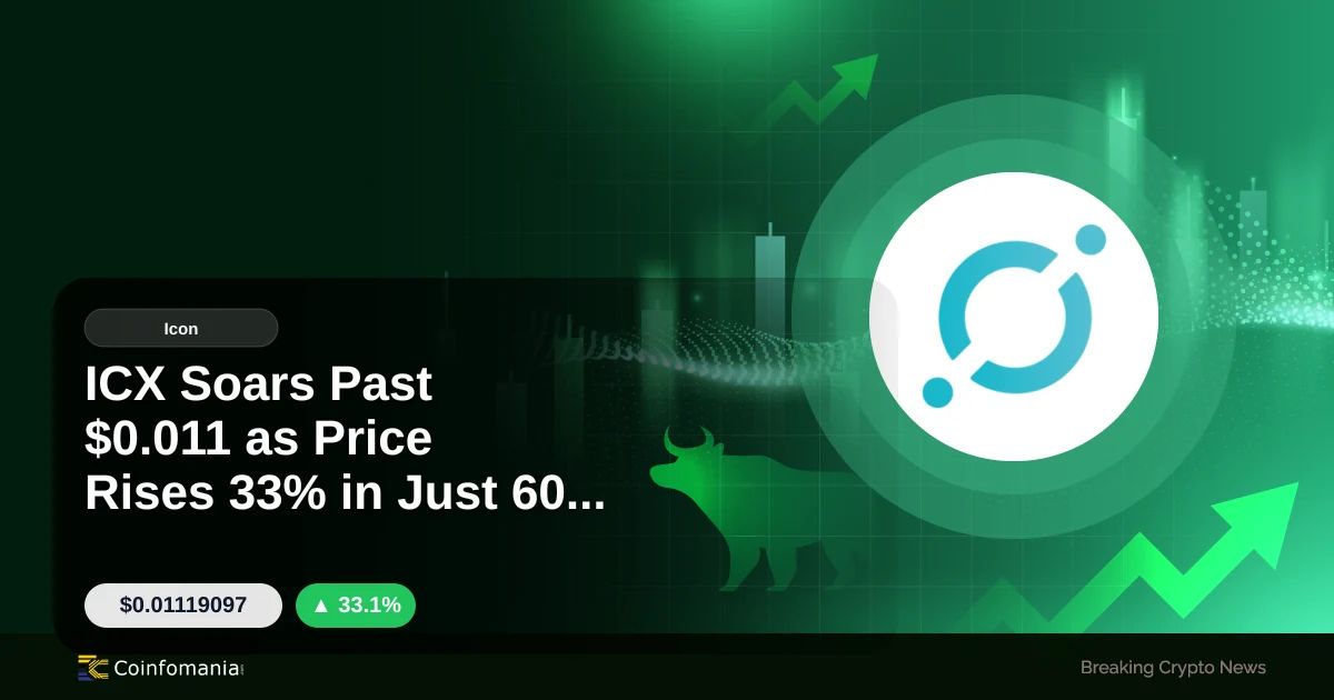 ICX Soars Past $0.011 as Price Rises 33% in Just 60 Minutes