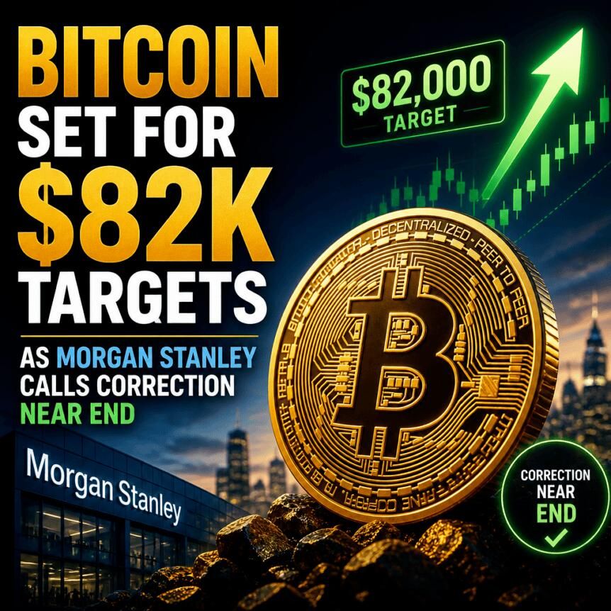 Bitcoin Set for $82K Targets as Morgan Stanley Calls Correction Near End