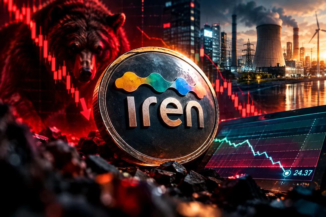 IREN stock falls 2.37% and closes below all three daily EMAs
