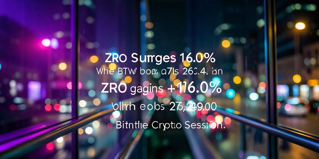 ZRO jumps while BTW falls sharply in volatile crypto session