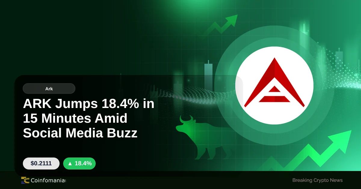 ARK Jumps 18.4% in 15 Minutes Amid Social Media Buzz