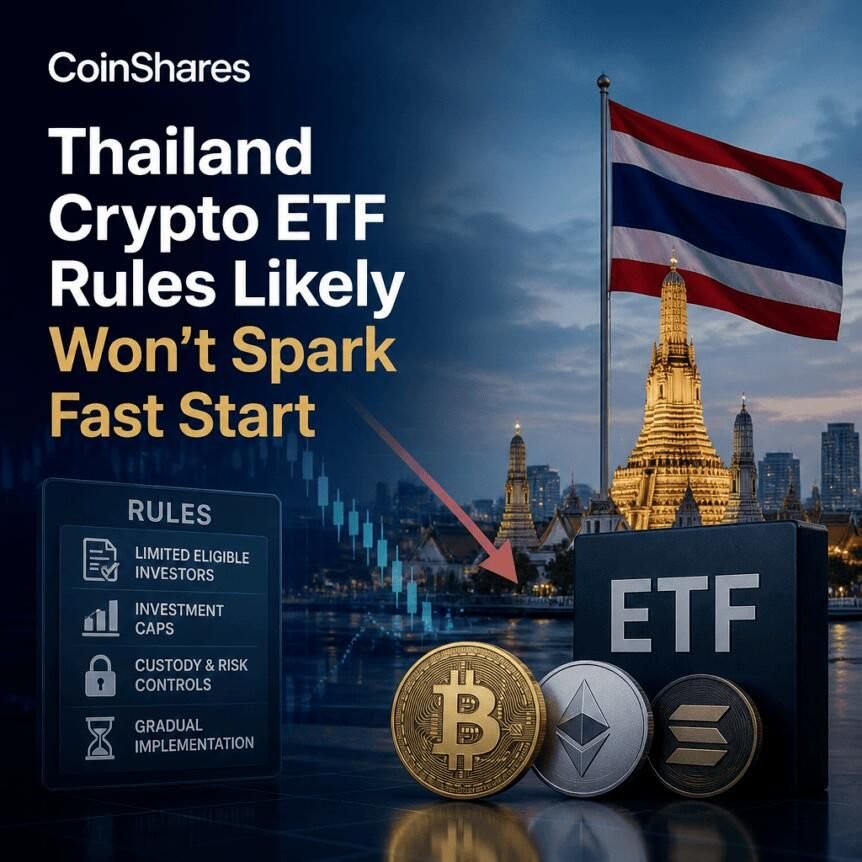 CoinShares: Thailand Crypto ETF Rules Likely Won’t Spark Fast Start