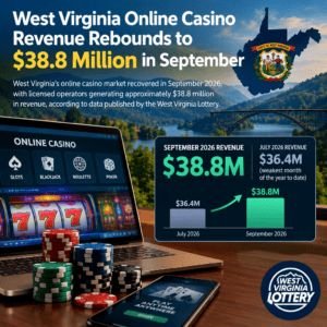 West Virginia Online Casino Revenue Rebounds to $38.8 Million in September