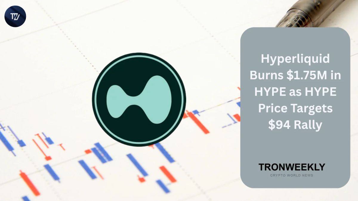 Hyperliquid Burns $1.75M in HYPE as HYPE Price Targets $94 Rally